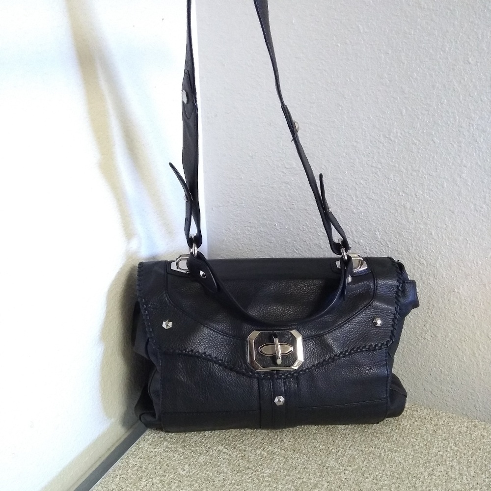 OR By Oryany Black Pebbled Leather Bag